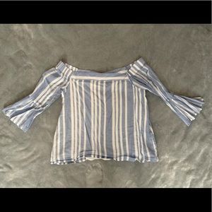 Preppy off the shoulder top